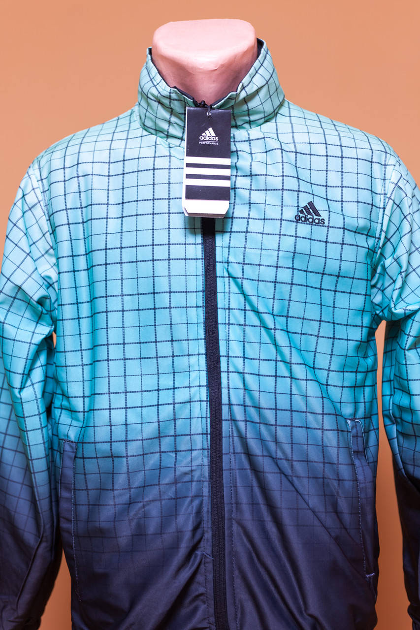 

Двухсторонняя молодежная ветровка Adidas с клетчастым узором