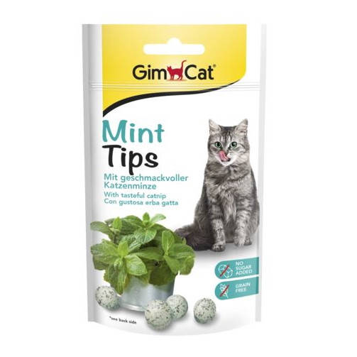 

GimCat MintTips витаминизированное лакомство с кошачьей мятой для кошек 40г