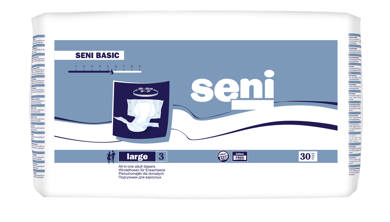 

Подгузники для взрослых SENI BASIC 3 LARGE 30 шт.