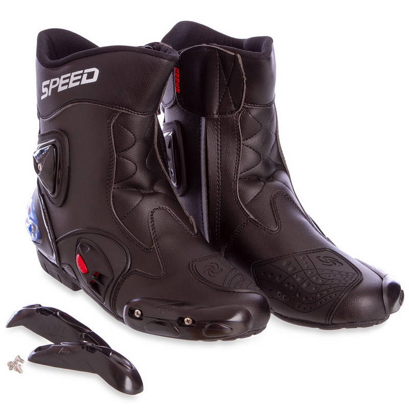 

Мотоботы короткие SPEED M-4556 размер 43 (27,5 см), Черный