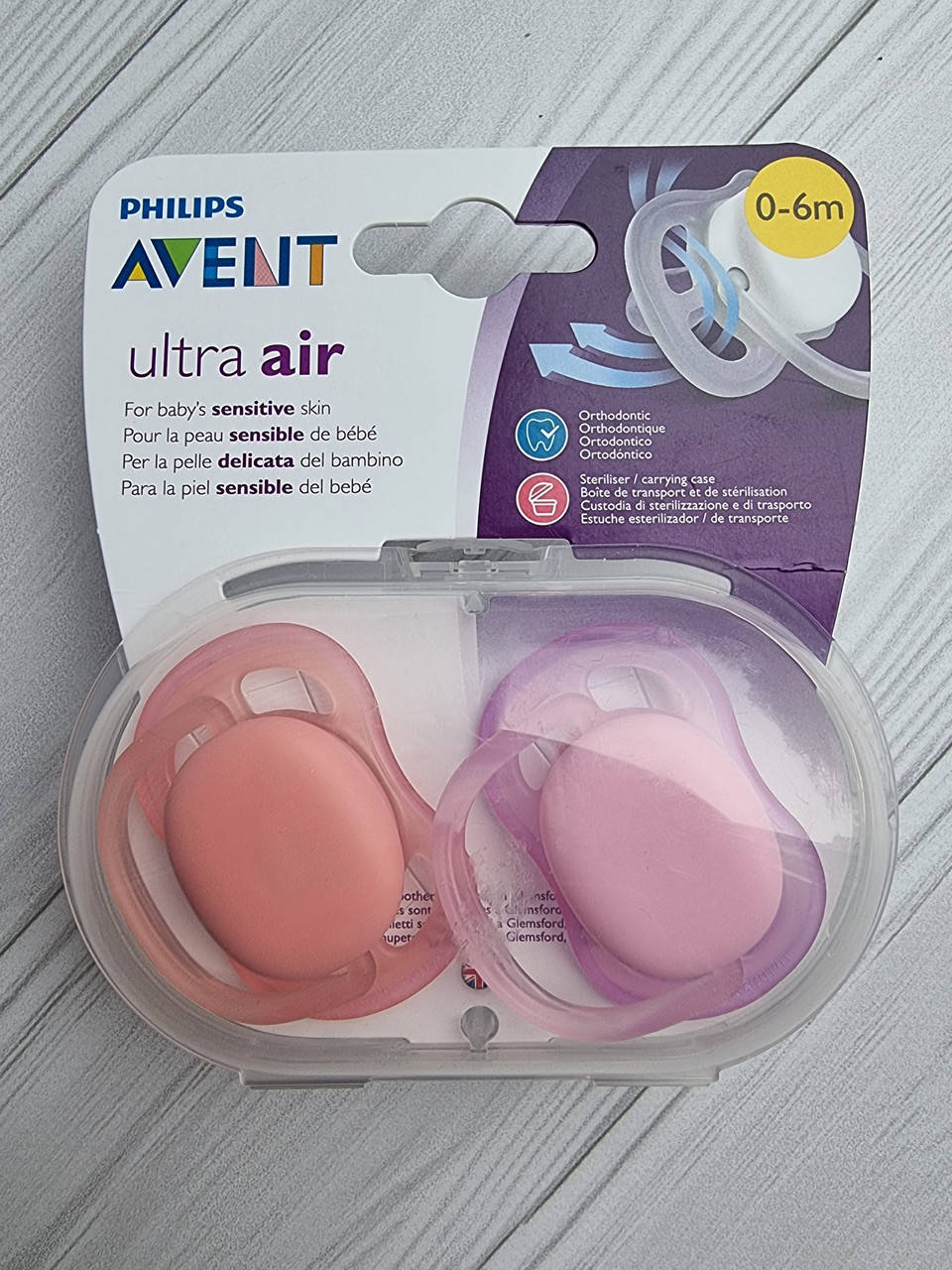 

Пустышка ортодонтическая PHILIPS AVENT для девочки 0-6 мес (2шт), Розовый