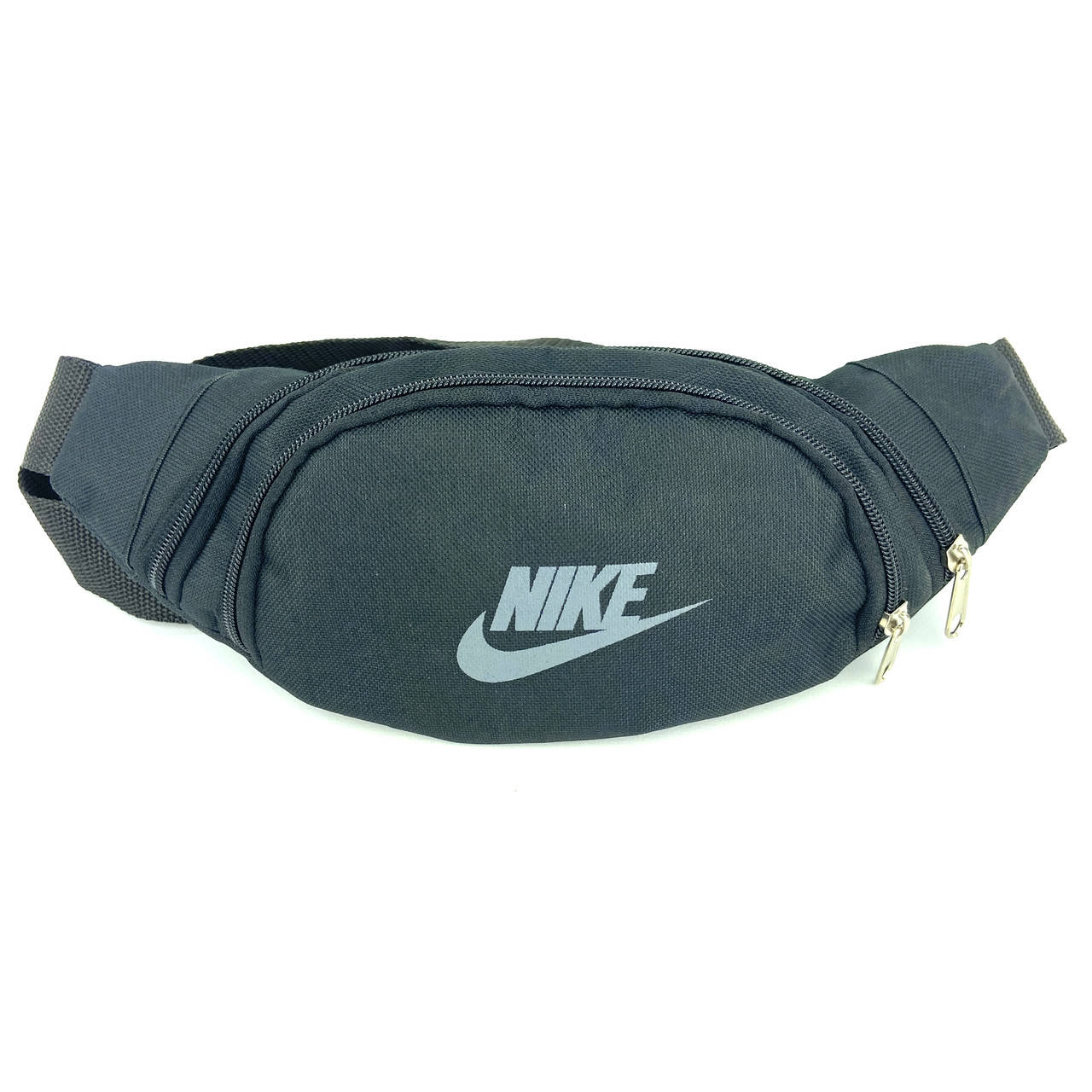 

● Бананка - Найк / Nike - Серый логотип ●, Черный
