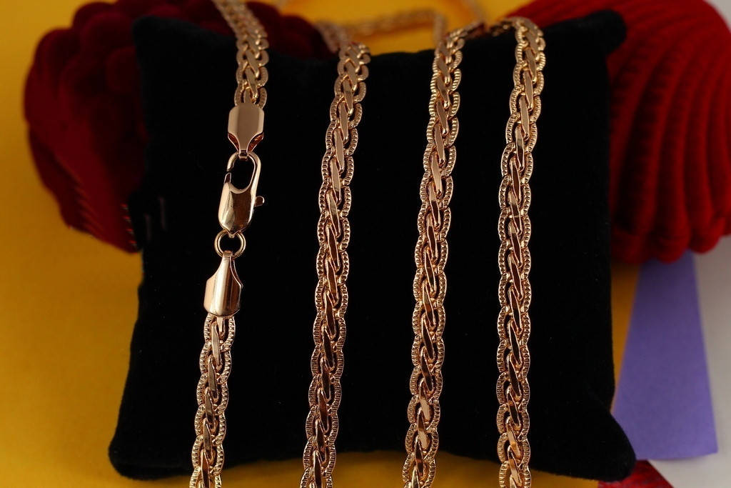 

Цепь Xuping Jewelry косичка 55 см 5 мм золотистая