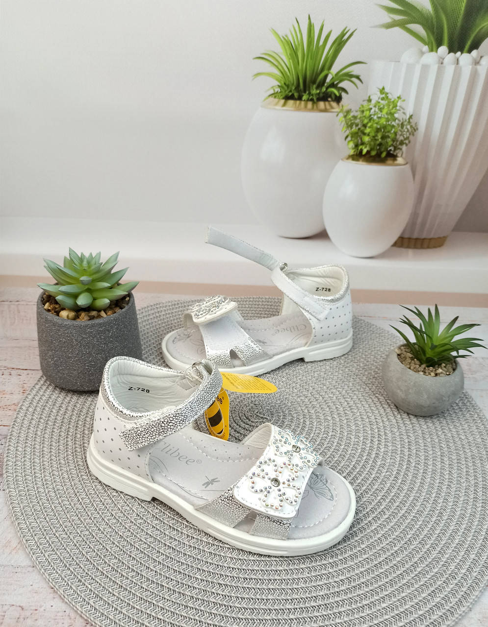 

Дитячі білі босоніжки на дівчинку " Clibee" А4781 30(р), Белый