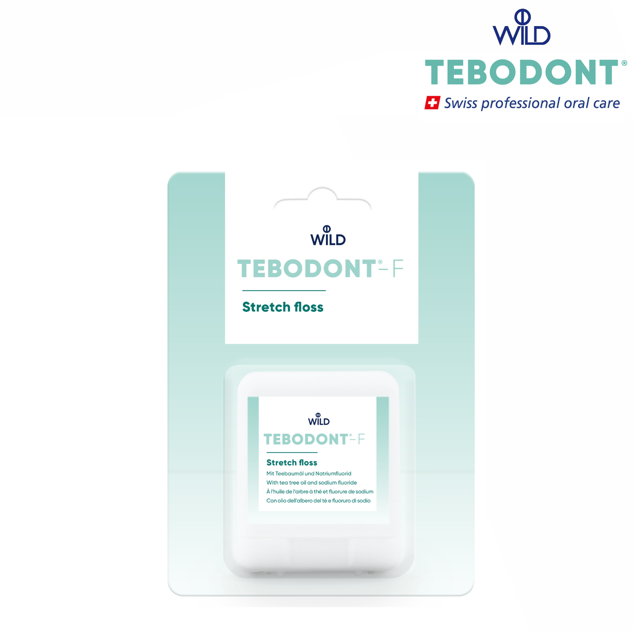 

Зубная нить TEBODONT с маслом чайного дерева и фторидом натрия 50 м