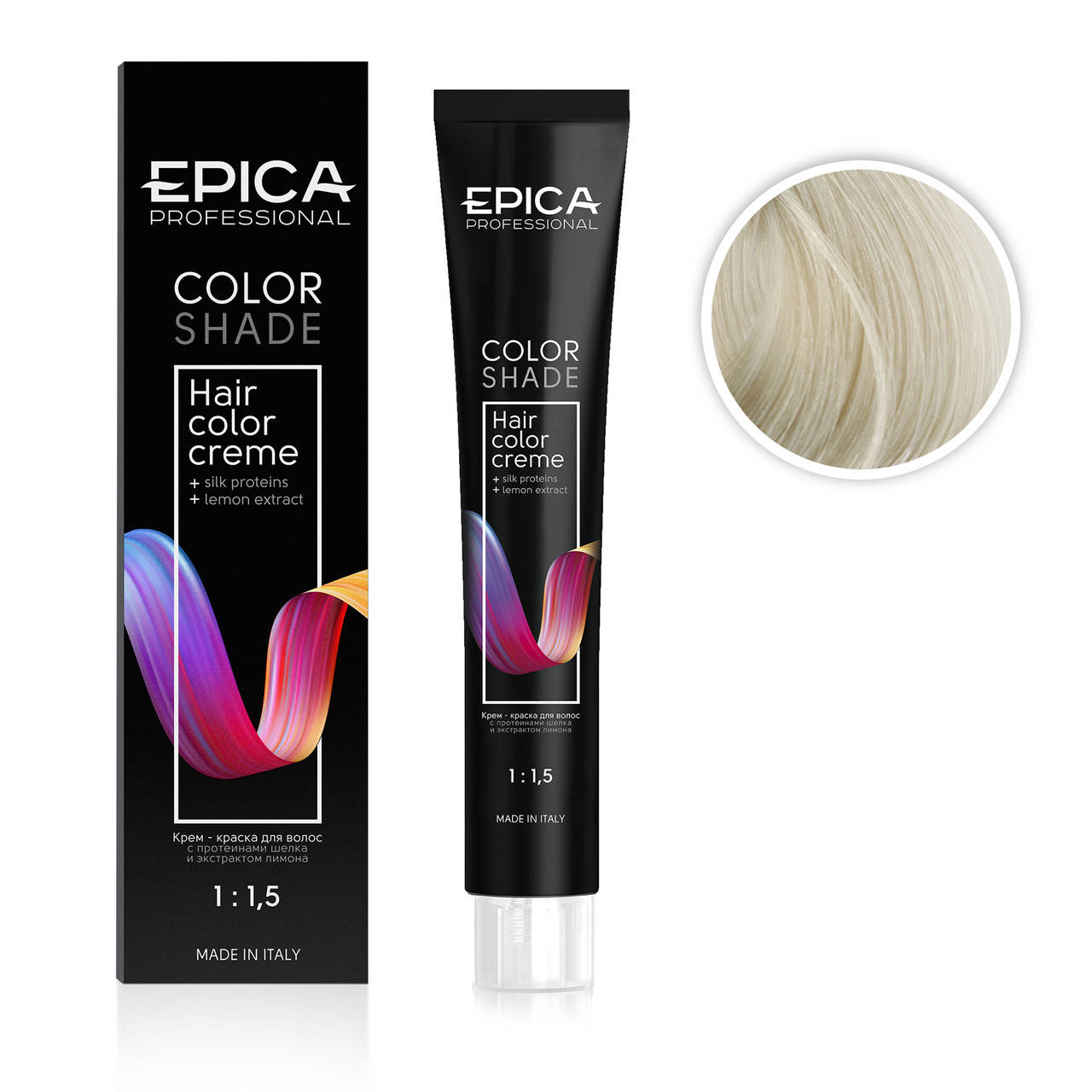 

Стойкая крем-краска EPICA HAIR COLOR CREAM 12.10 Спеціальний блонд пепельный 100ml