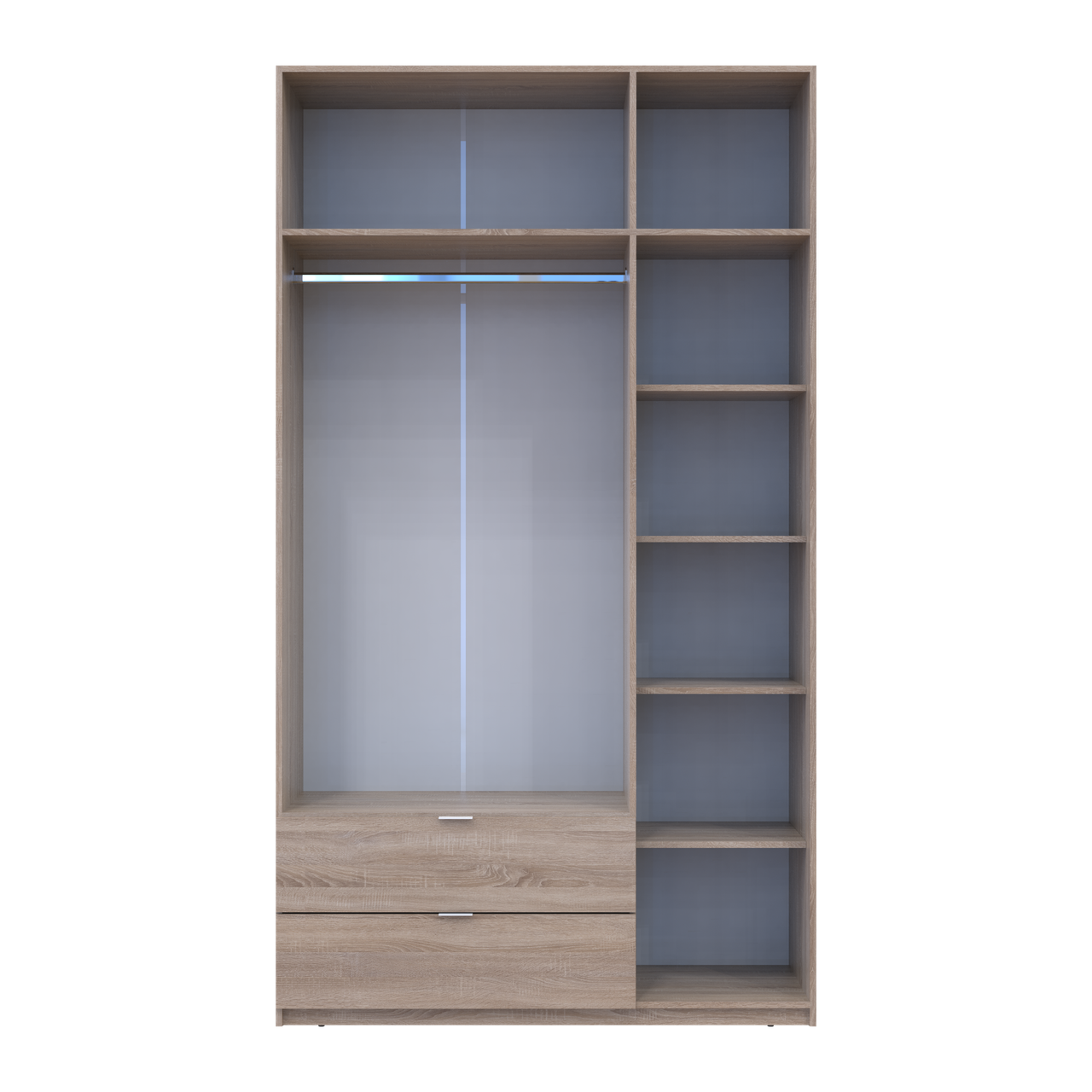 Розпашна Шафа для одягу Doros Лукас Дуб Сонома 3ДСП 135х50х240 (80737803) 3