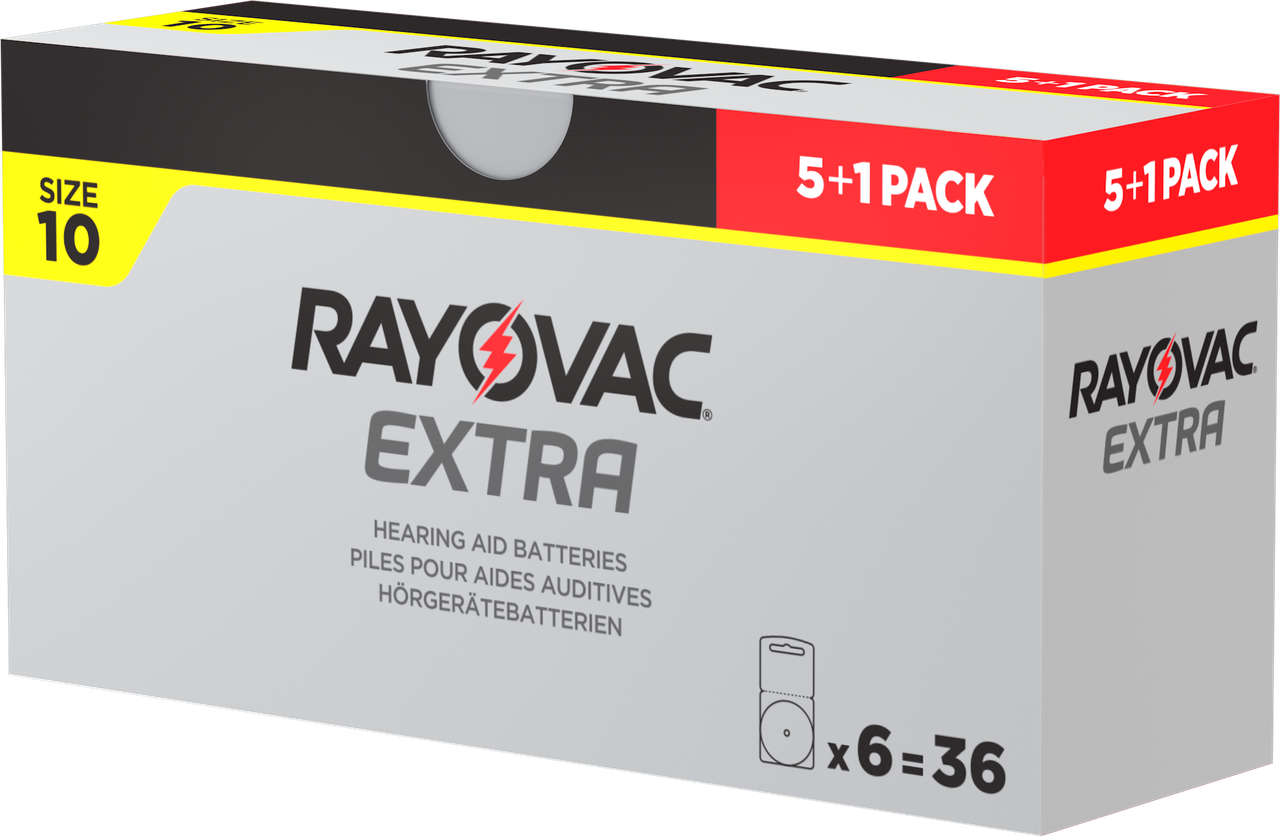 

Батарейки для слуховых аппаратов Rayovac EXTRA 10 (36шт)