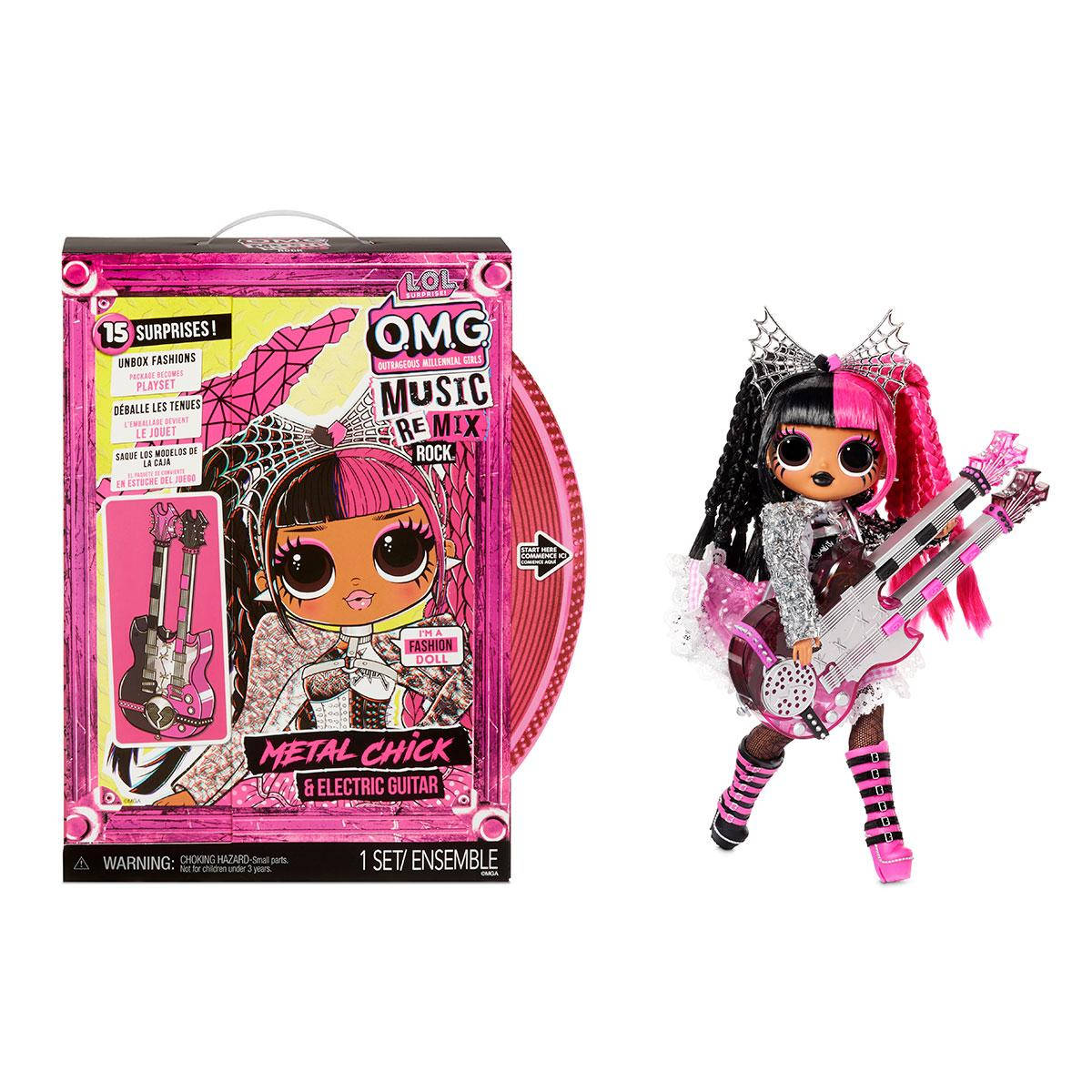 

Игровой набор с куклой L.O.L. SURPRISE! серии "O.M.G. Remix Rock"–ЛЕДИ-МЕТАЛЛ (с электрогитарой и аксесс.)