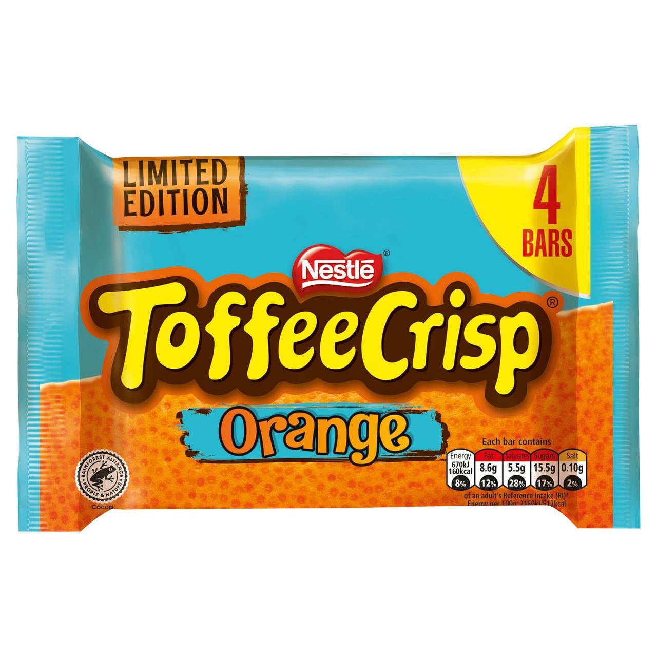 

Батончики Nestle Toffee Crisp Orange 124g 07/2022