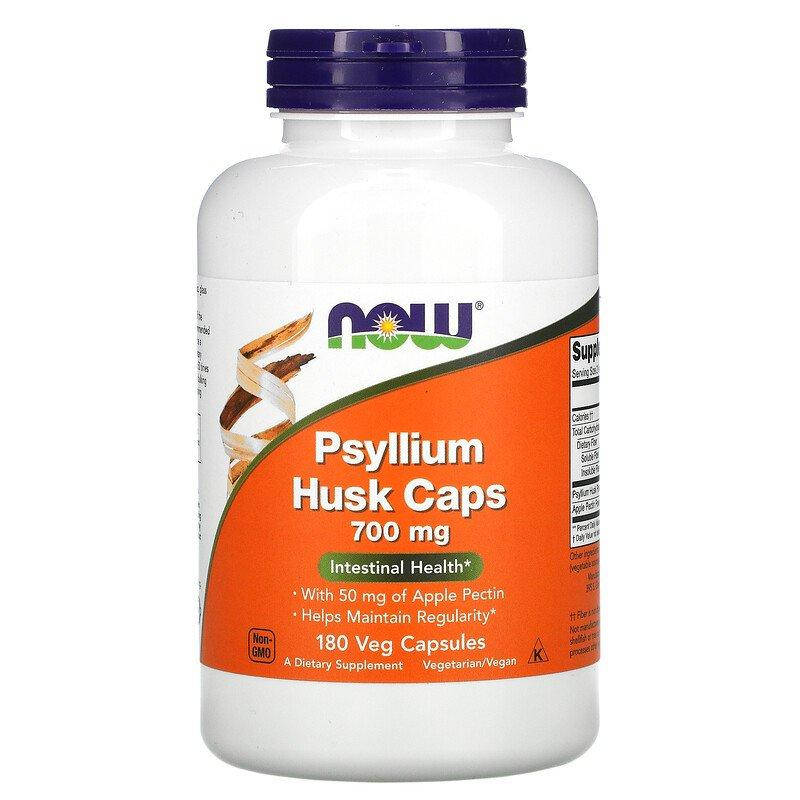 

Now Foods, оболочка семян подорожника в капсулах, 700 мг, 180 вегетарианских капсул