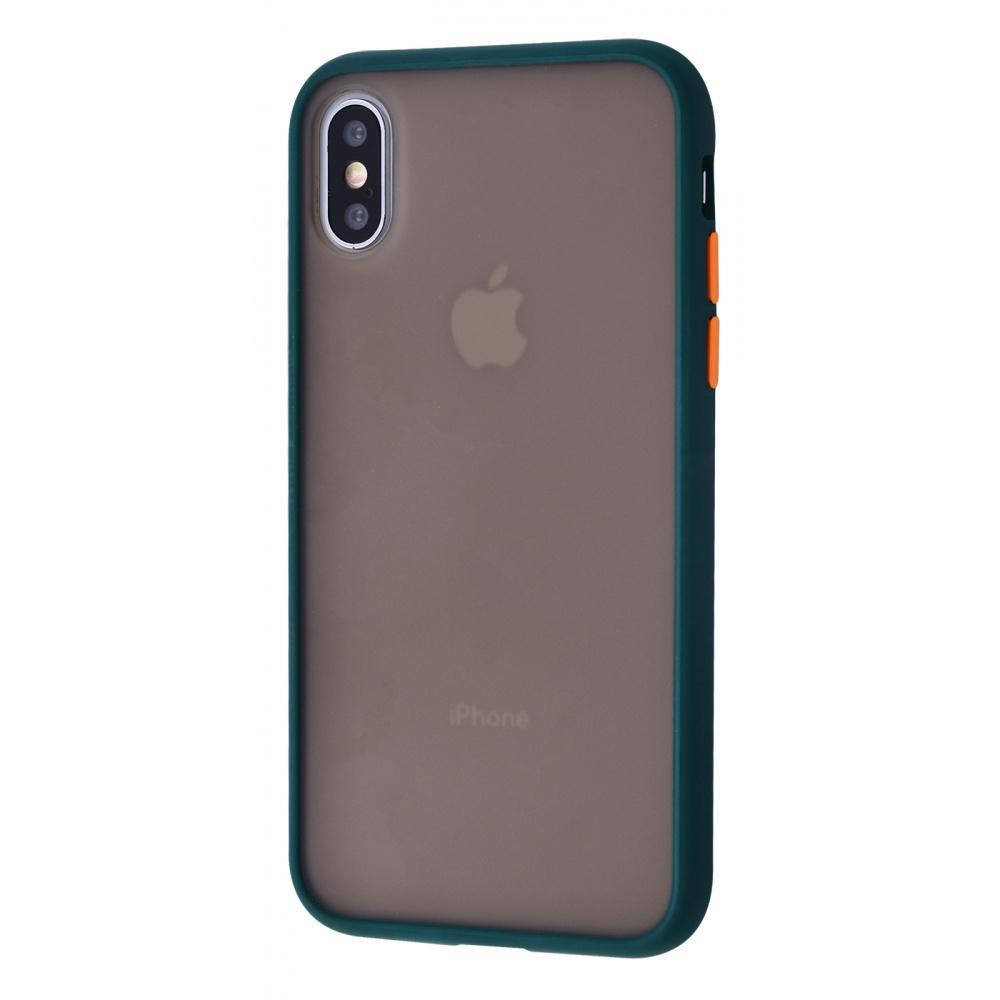 

Противоударный матовый чехол для iPhone XS Max Зеленый, Зелёный