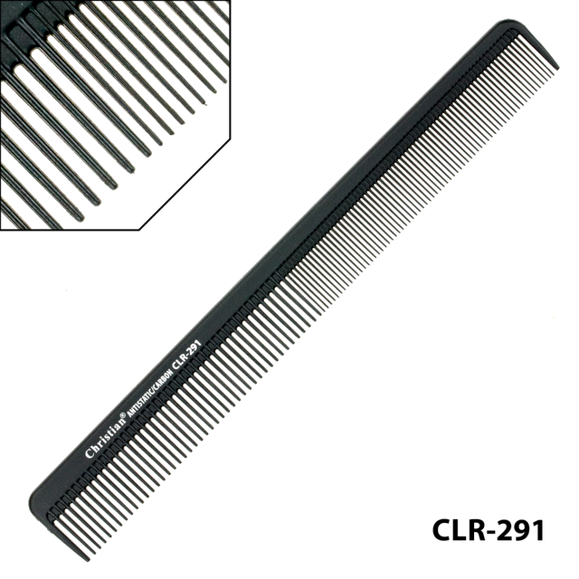 

Гребешок карбоновый антистатический средне-мелкозубый CLR-291