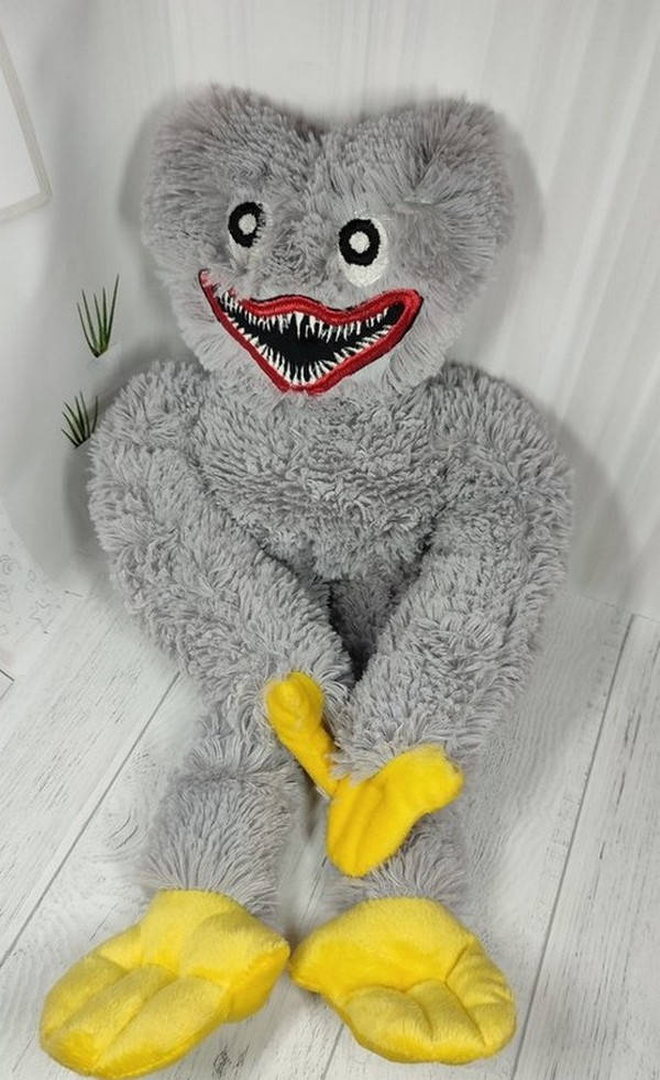 

Хаги Ваги Мягкая игрушка 60 см. (Huggy Wuggy) Серый