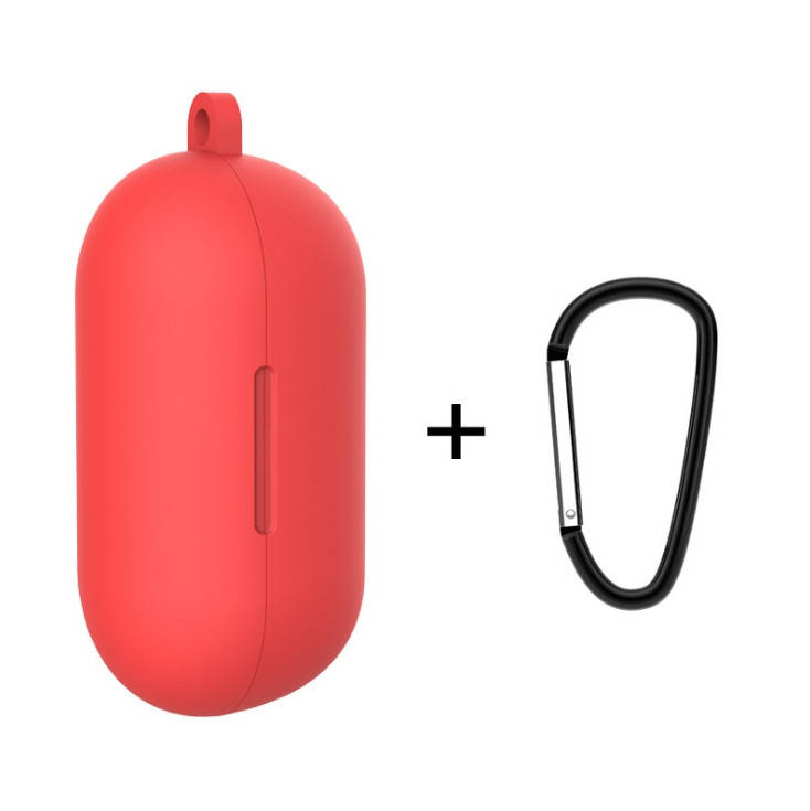 

Силиконовый чехол для наушников Haylou GT1 / GT1 Plus (чехол+карабин), красный