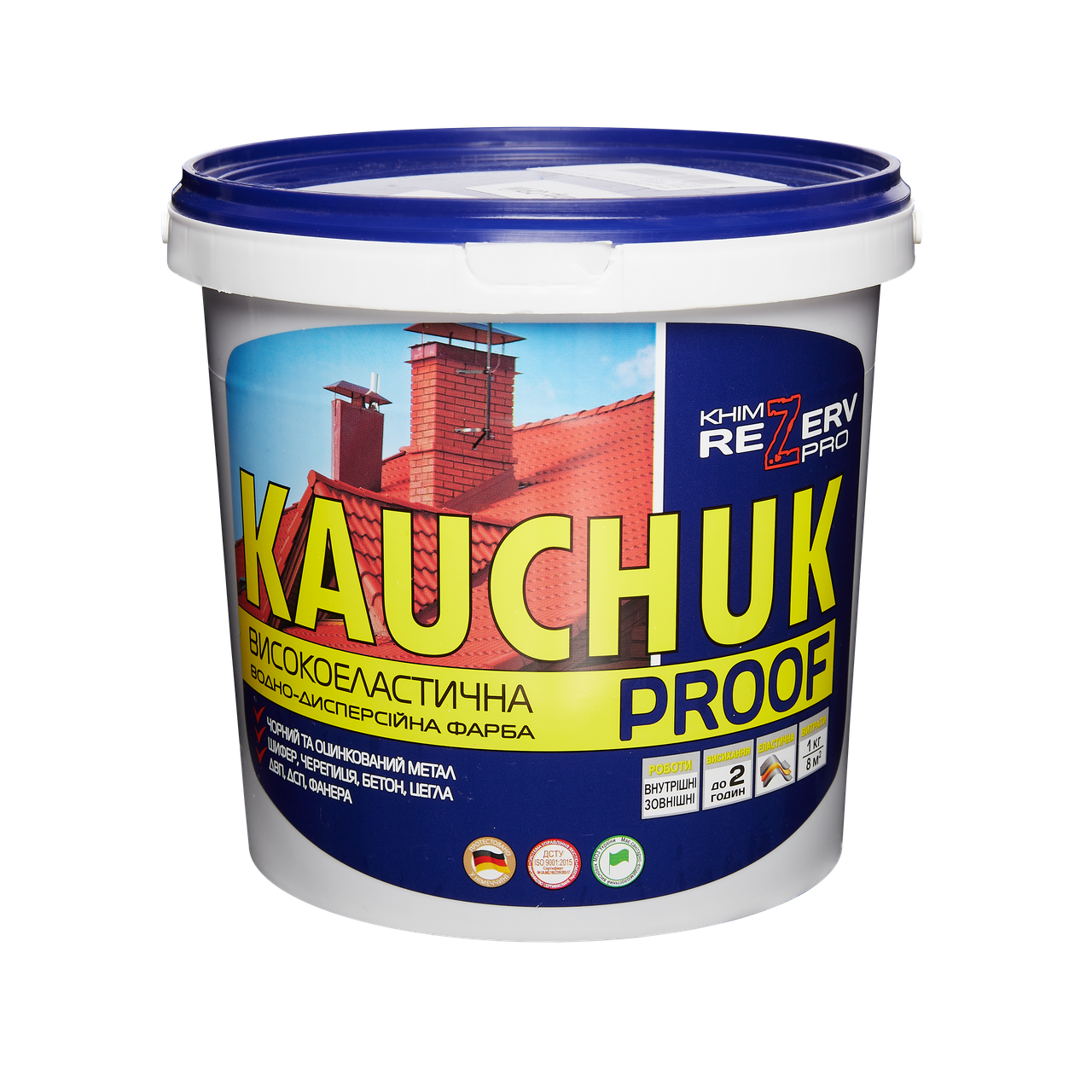 

Краска высокоэластичная KAUCHUK proof KhimrezervPRO 3.2кг (3л) цвета в ассортименте, Черный