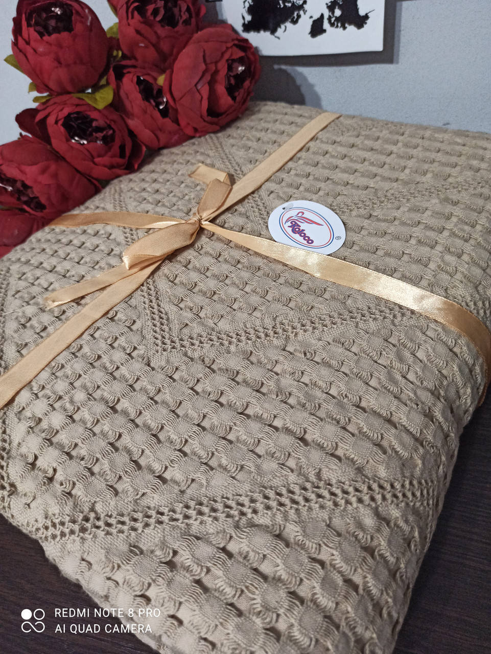

Простынь , покрывало, вафельная Koloco 200x230 см песочный
