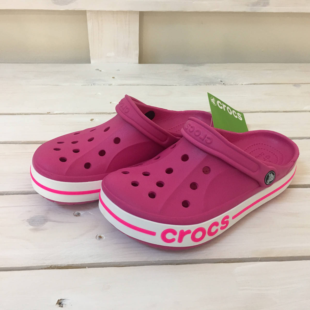 

Женские тапочки Сабо Кроксы Crocs Bayaband Clog (тёмно-розовые) 40