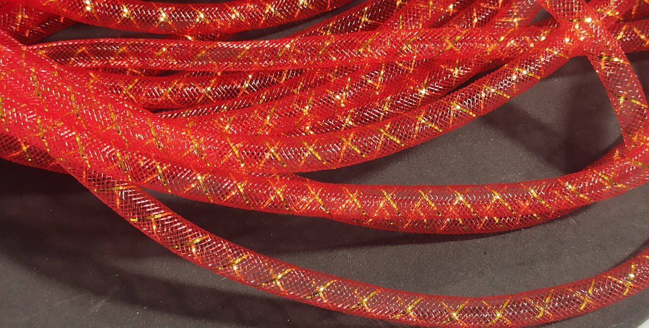 

Регилин-тубуляр , трубочка кринолиновая , цвет красный с люрексом , диаметр 8 мм