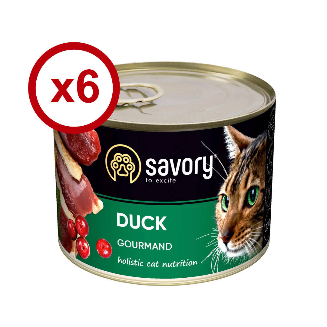 

Savory влажный корм для кошек 200 г *6 шт (утка)