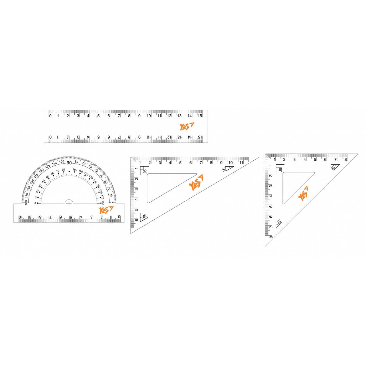

Набор линеек YES (4 предмета), линейка 15 см 370263