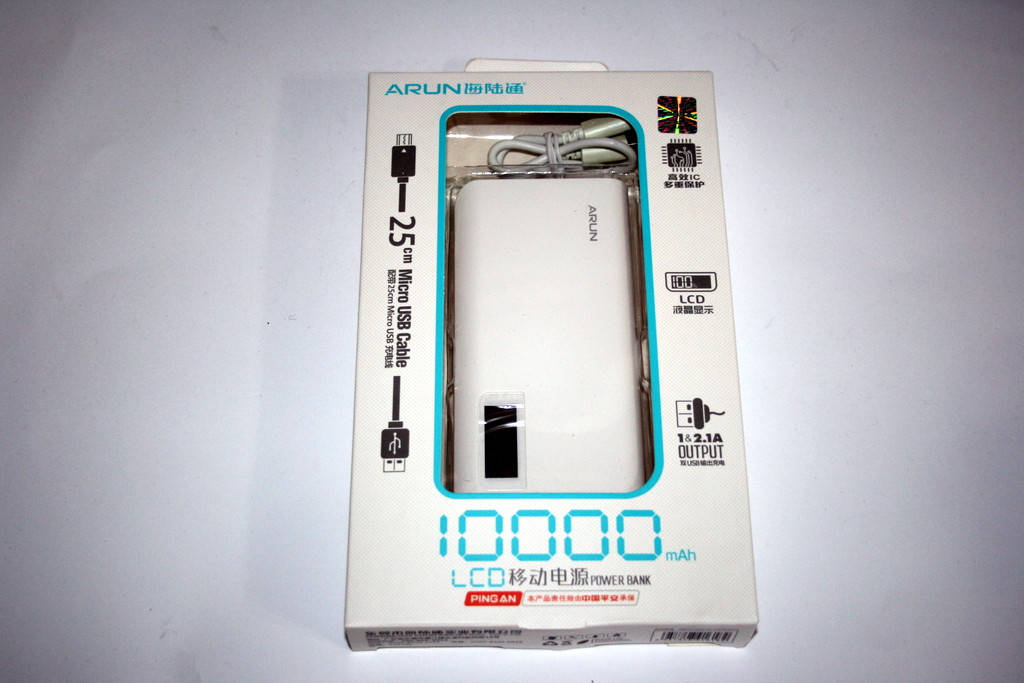 

Внешний аккумулятор Power bank 10000mA Arun Y615