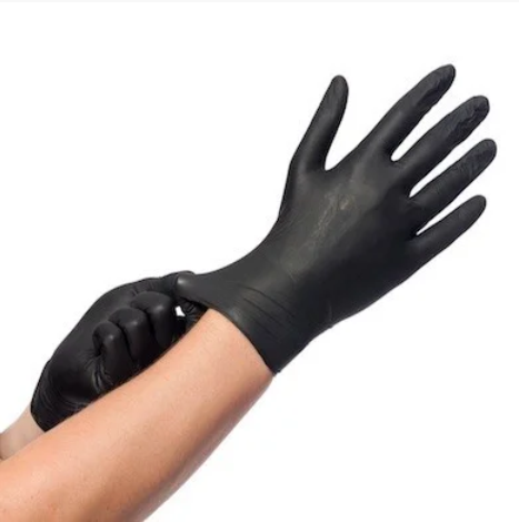 

Перчатки нитриловые неопудренные черные Mercator Medical NITRYLEX BLACK (черные, Черный