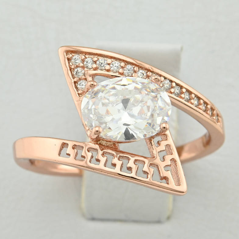 

Кольцо Xuping 15046 ширина 10 мм белые фианиты позолота РО размер 18