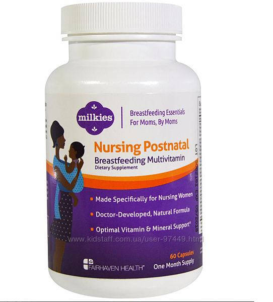 

Fairhaven Health, Мультивитамины для кормящих женщин Nursing Postnatal, 60 капсул