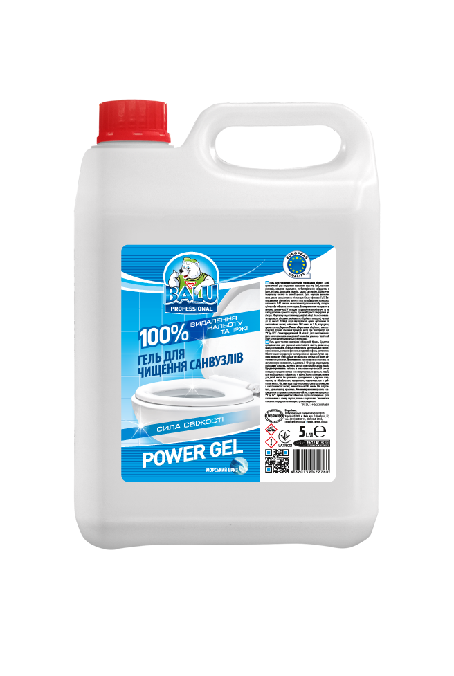 

Гель для чистки туалетов Balu Power Gel Морской бриз 5 л