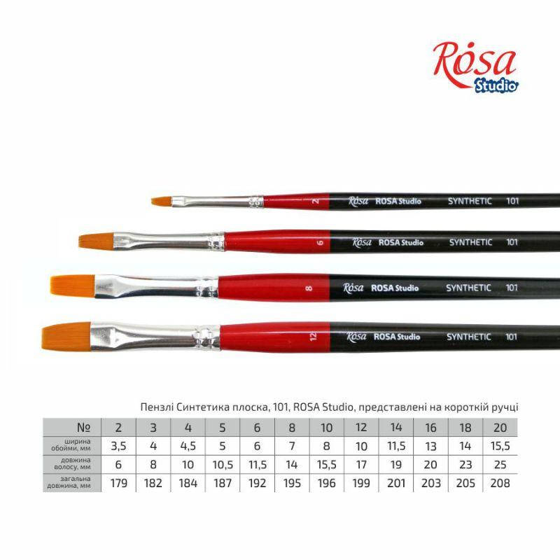 

Синтетика плоская 101 короткая ручка ROSA Studio 3