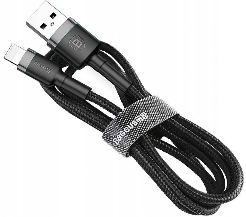 

Кабель USB Baseus Kevlar Lightning 2m Black (CALKLF-CG1), Черный