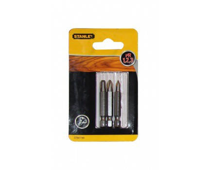 

Биты усиленные TORSION в наборе 3 ед. (Pz1, 2, 3, L=50 мм) Stanley STA62183