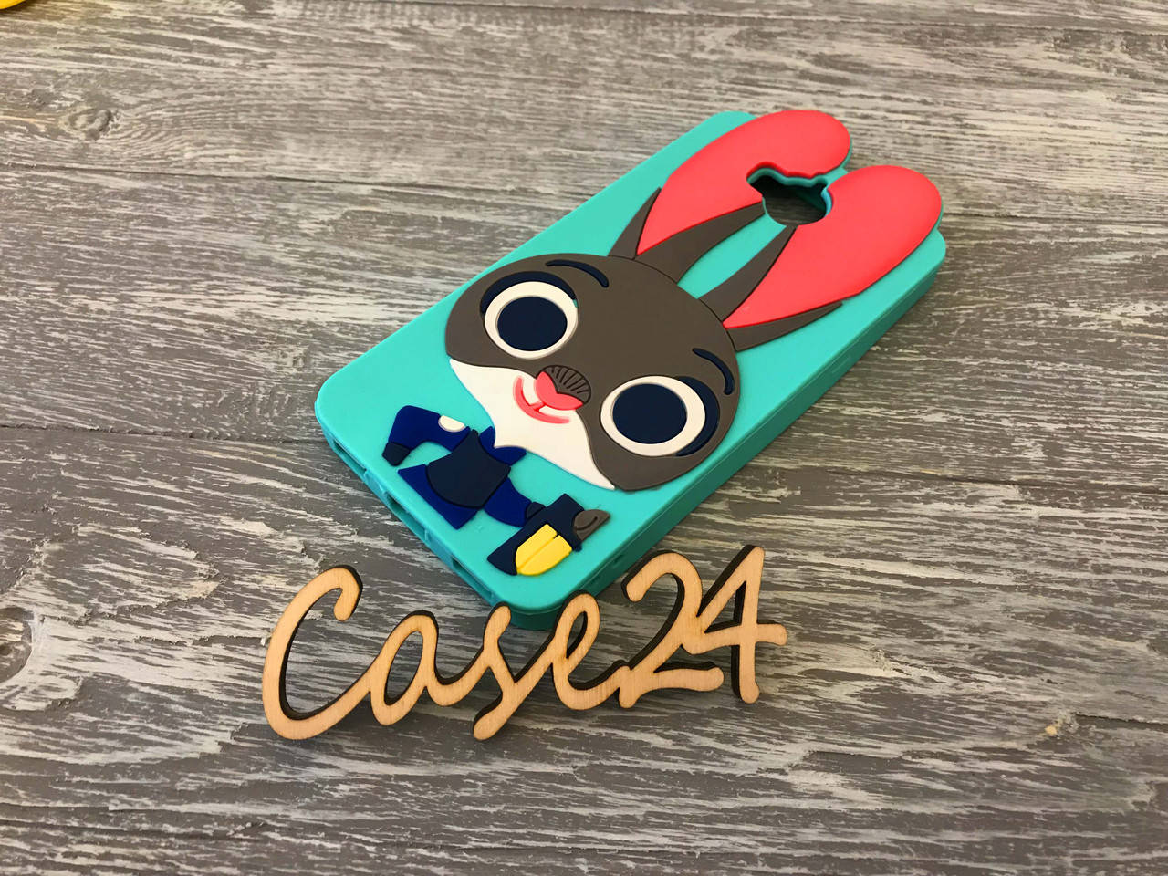 

Резиновый 3D чехол для Huawei Y5 2017 Джуди (3 цвета) голубой