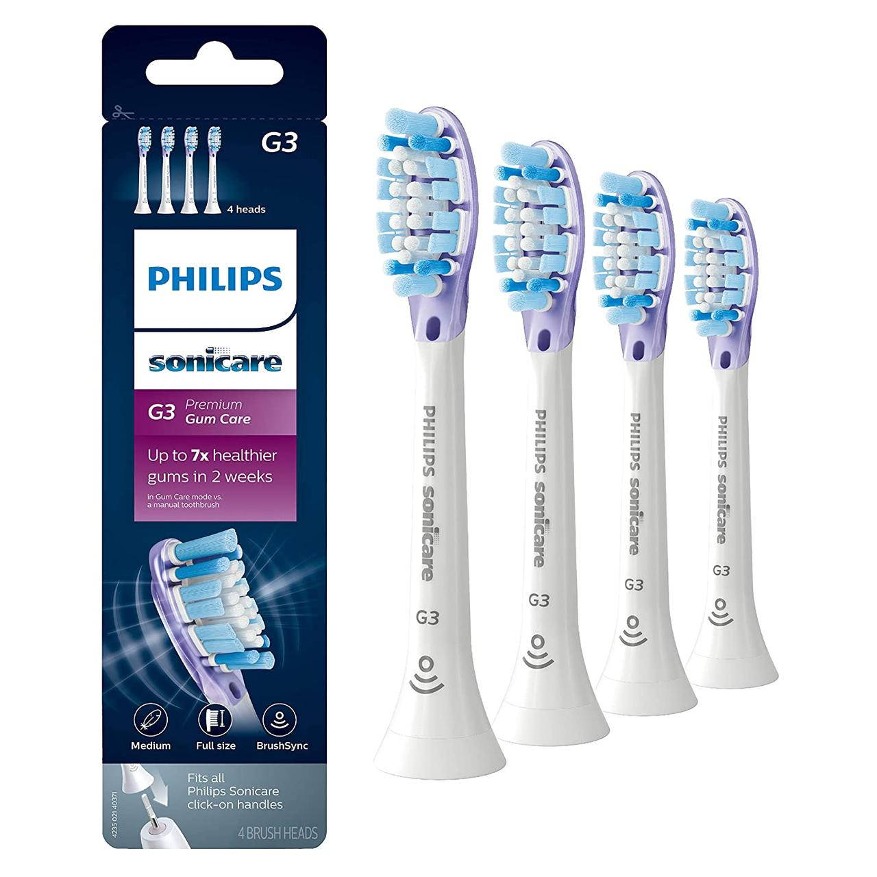 

Насадки для электрической зубной щетки PHILIPS Sonicare G3 Premium Gum Care HX9054/17 HX9054/33