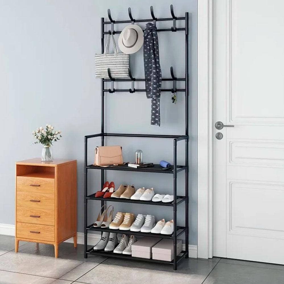 

Вешалка для одежды 60х29.5х151 см New simple floor clothes rack | Стойка для вещей, Черный