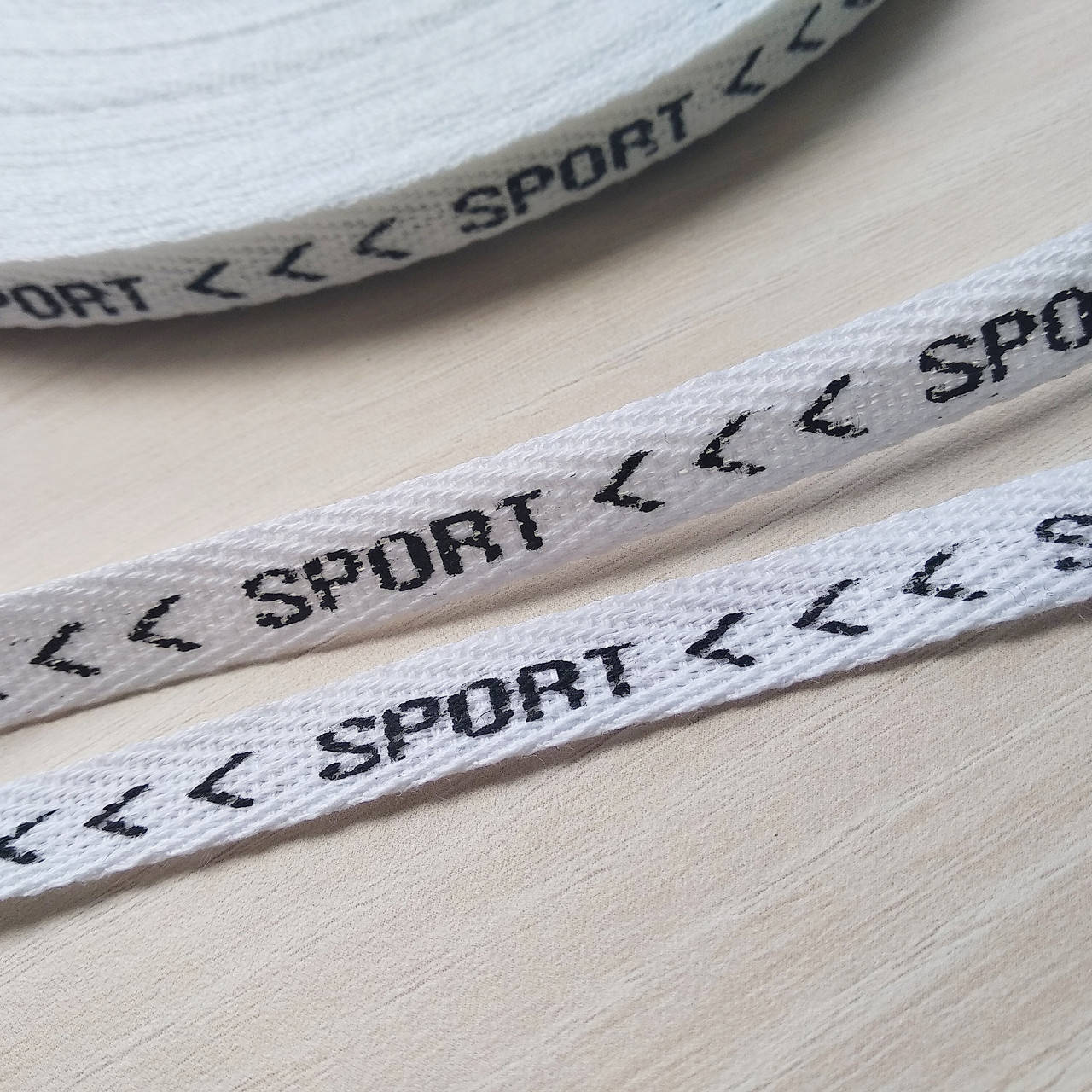 

Тесьма киперная 1,0см, SPORT белая, Белый