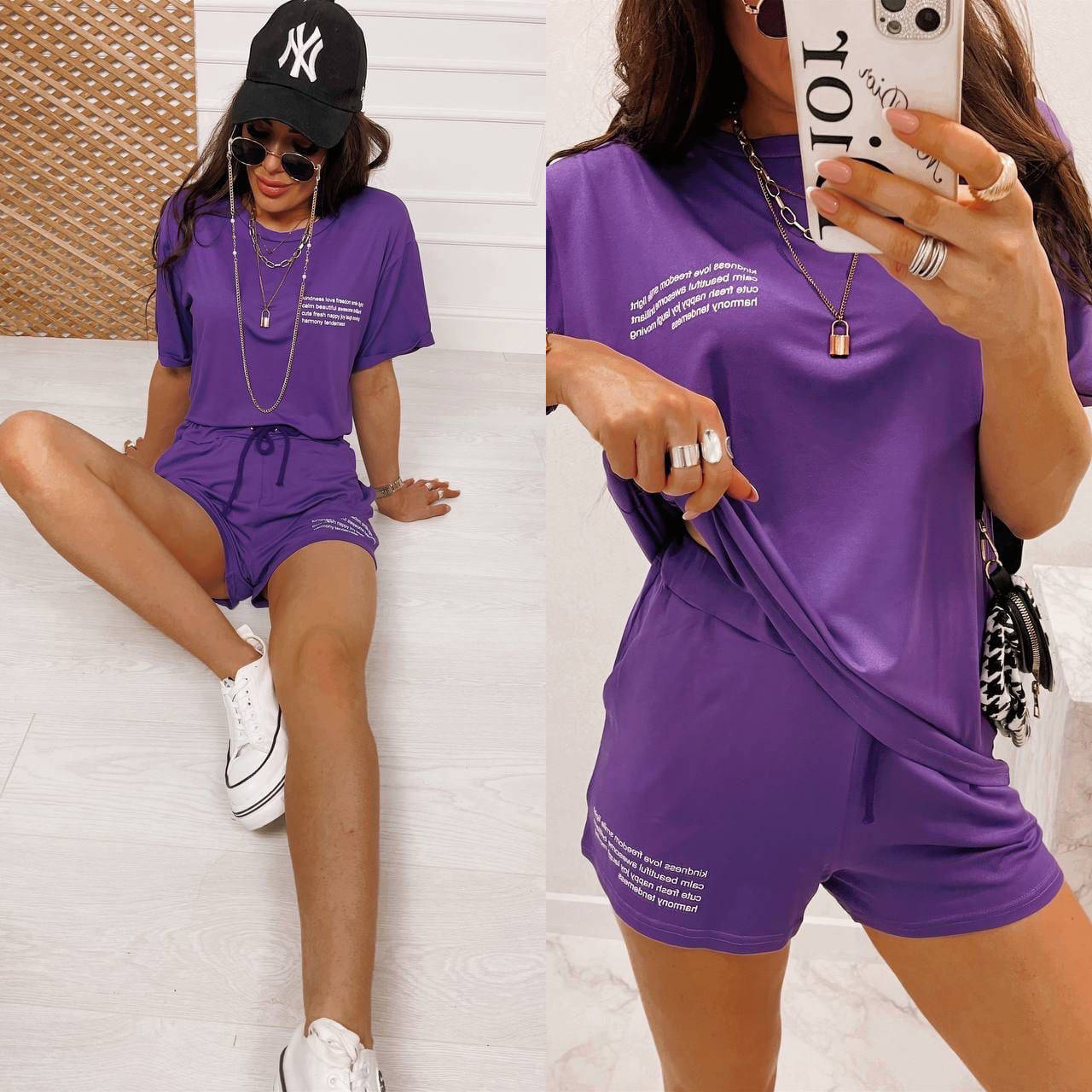 

Футболка с шортами женский костюм