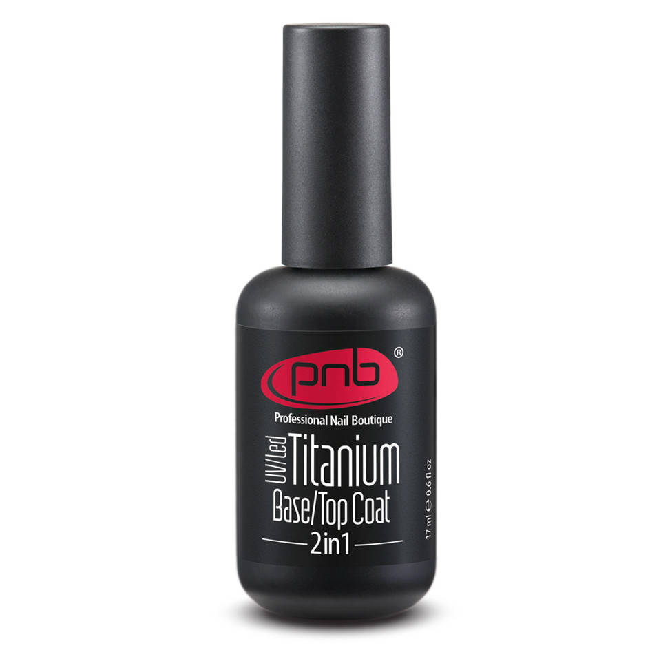 

УФ Титановое базовое и верхнее покрытие 2 в 1 PNB UV Titanium Base/Top Coat 2 in 1, 17 мл