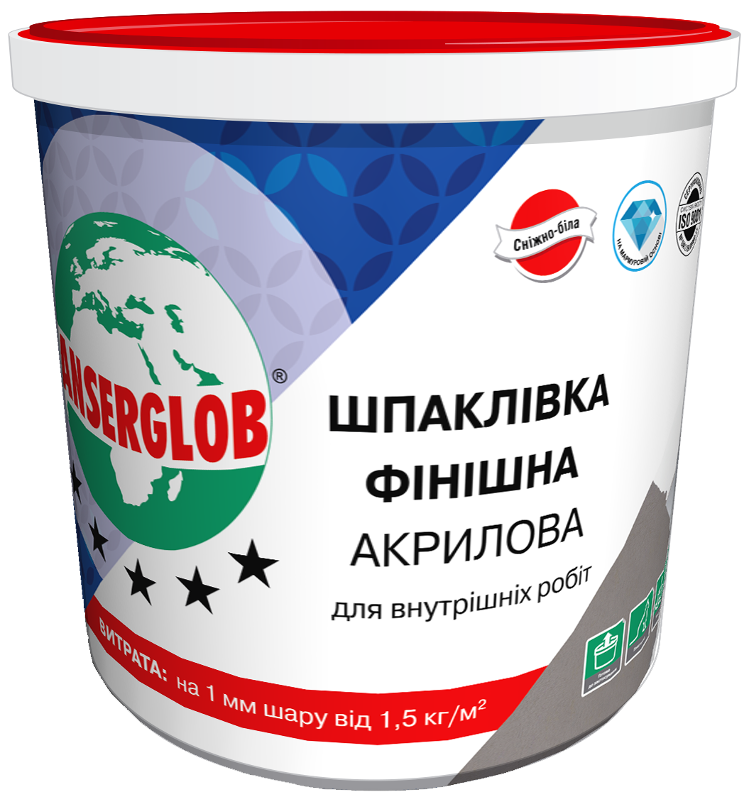 

Шпаклевка финишная акриловая ANSERGLOB для внутренних работ 17 кг