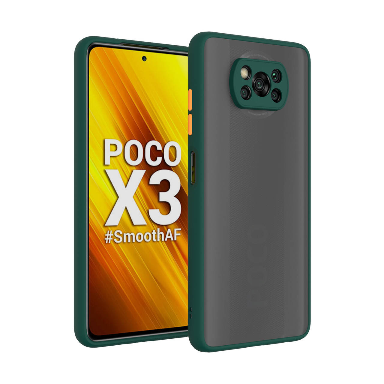 

Противоударный матовый чехол для Poco X3 NFC \ Pro зеленый бампер, Зелёный