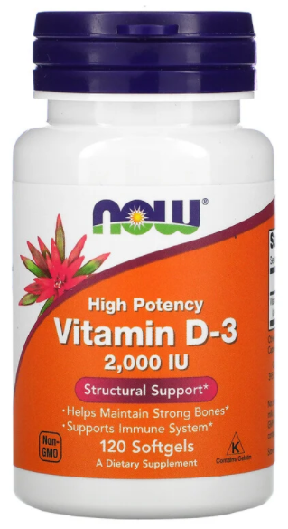 

Now,Витамн д3,витамин д3 2000 , Now Vitamin D3 2000U 120 softgels