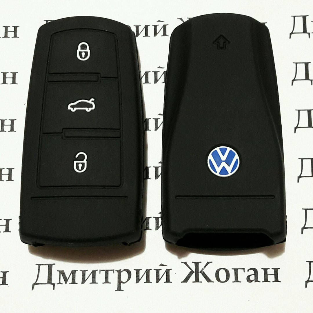 

Чехол (черный, силиконовый) для смарт ключа Volkswagen (Фольксваген) 3 кнопки