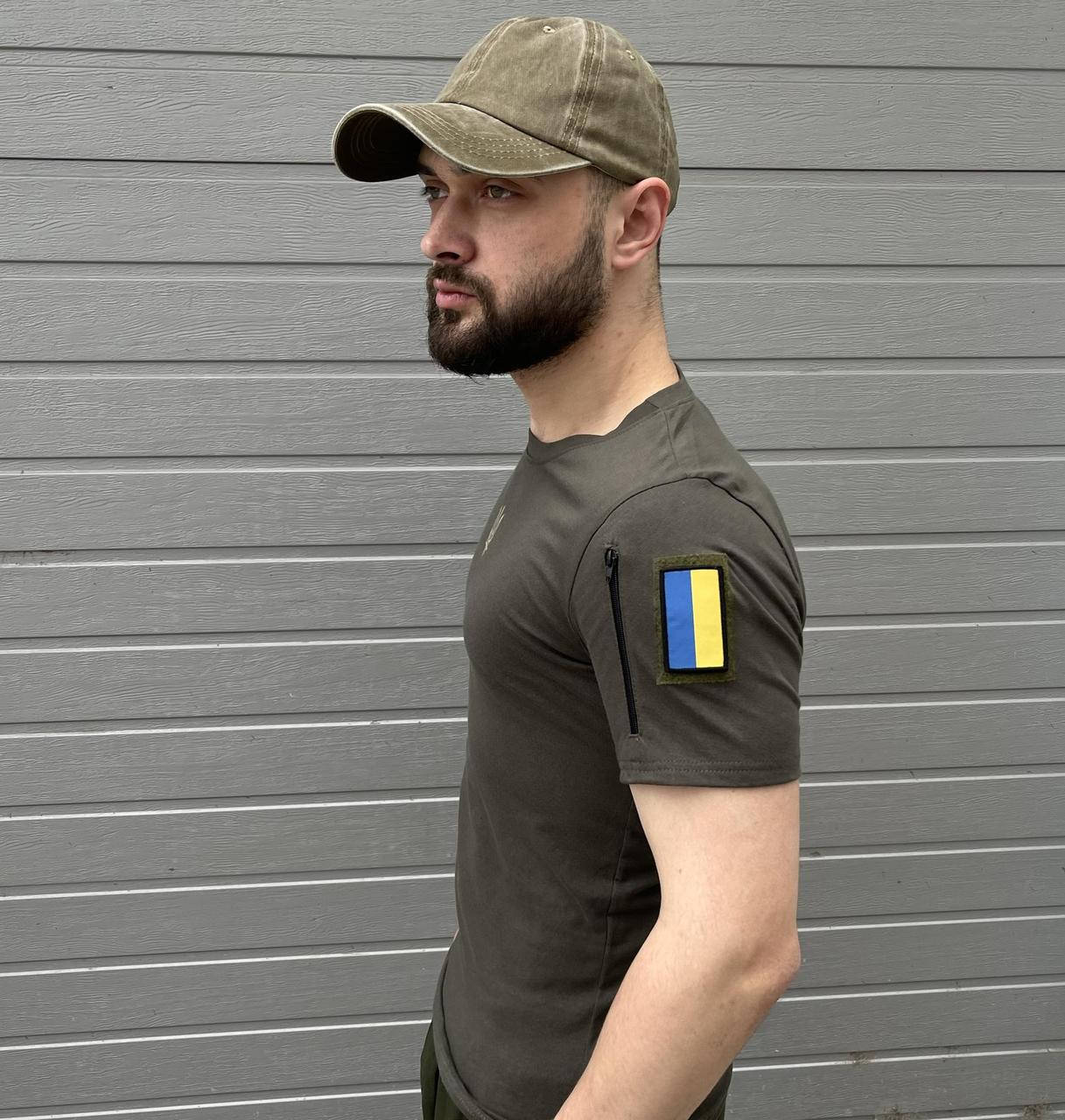 

Футболка ТРИЗУБ ХАКИ с липучками и змейкой