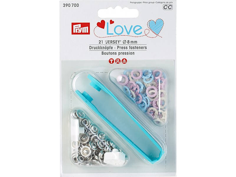 

Кнопки Джерси розовые, голубые, жемчужные 8 мм PRYM Love 390700