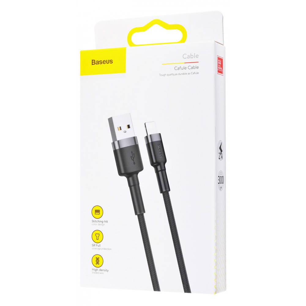

USB кабель Baseus Cafule Lightning Cable 2A (3m) (черный и красный)
