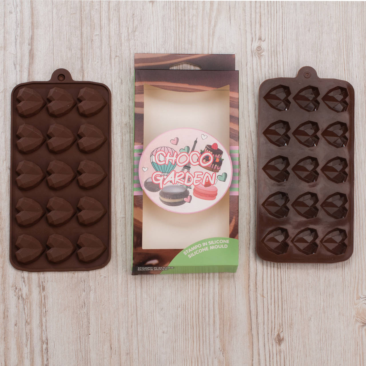 

Силіконова форма для цукерок, льоду, мармеладу Сердечка-кристали, Разные цвета