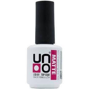 

Топовое (финишное) матовое покрытие для ногтей UNO Matte Top Coat , 15 мл.