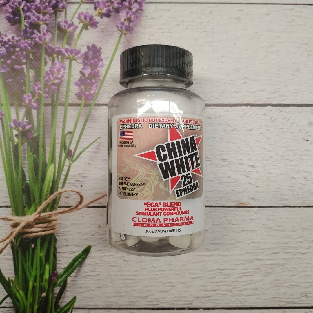 

China White 25 Ephedra Cloma Pharma 100 tabs. чіна вайт жирозпалювач