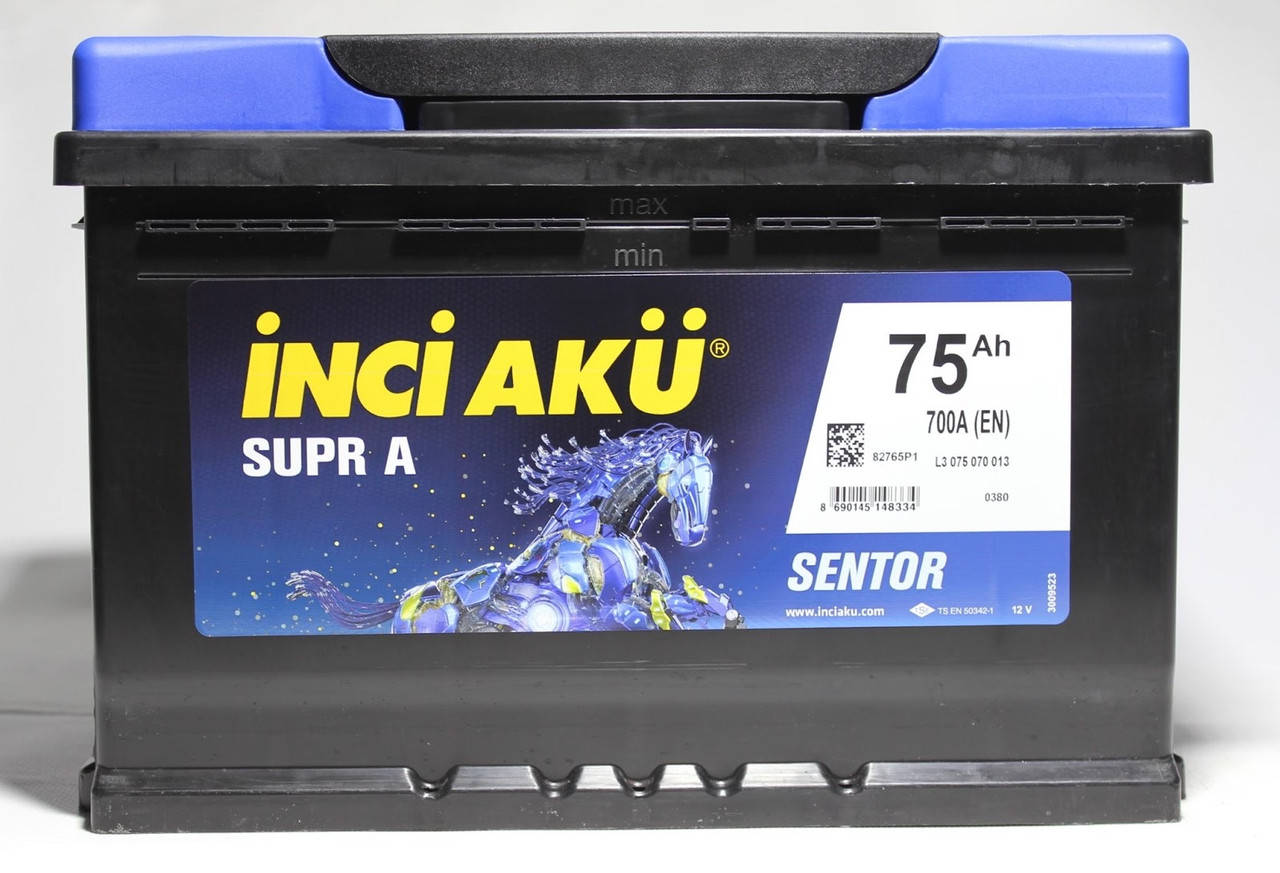 

Аккумулятор Inci Aku 75Ah Supra 700A R+ (ЕВРОПА) (низкий корпус)